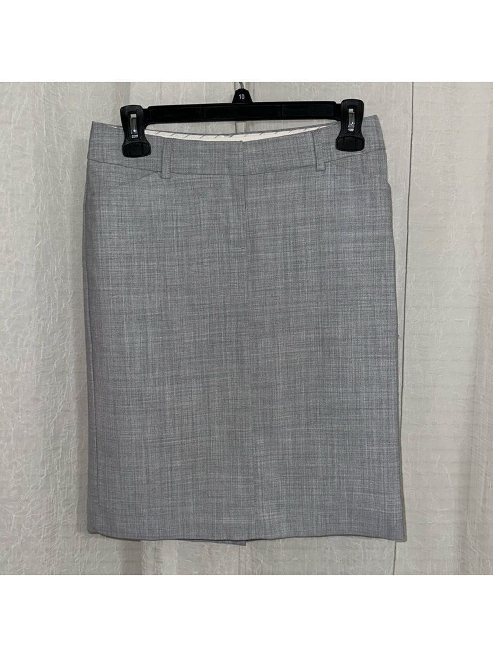 Express 0 Editor Silver Gray Four Pocket Pencil Skirt